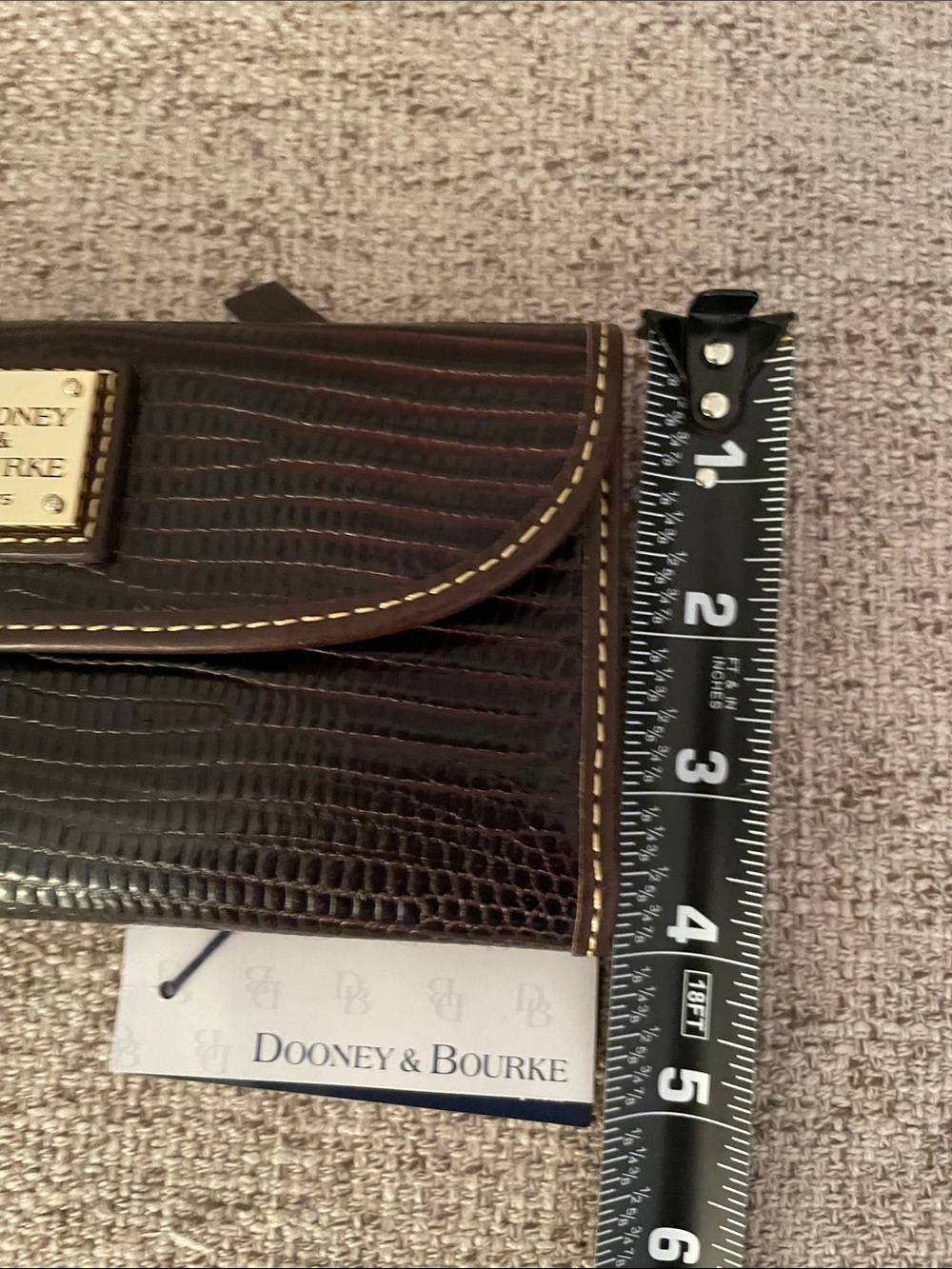 Dooney & Bourke Lizard Continental Clutch - Picture 3 of 10
